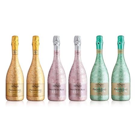 Prosecco DOC 18K "Luxury Wines Sensi" Tasting Box 6 bottiglie